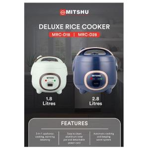 DELUXE RICE COOKERW/STEAMER-1.8LT (MRC-D18)