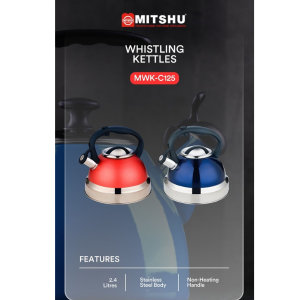 WHISTLING KETTLE 2.4LTR-COLOUR  (MWK-C125)